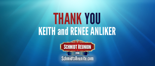 Thank You - Keith and Renee Anliker