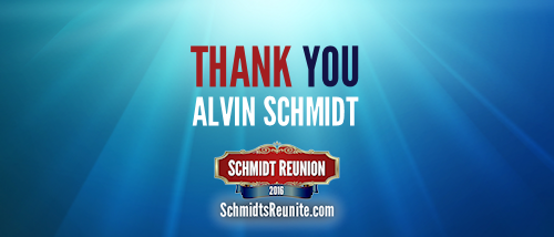 Thank You - Alvin Schmidt