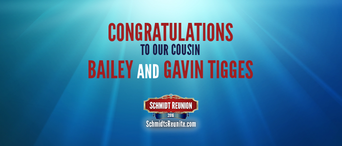 Congrats - Bailey and Gavin Tigges