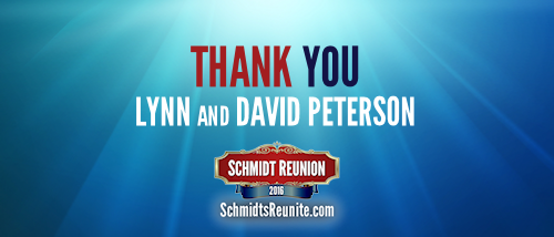 Thank You - Lynn and David Peterson