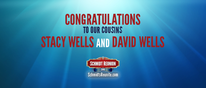 Congrats - Stacy and David Wells