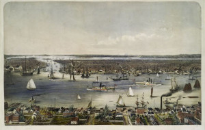 New York City and the East River 1848
