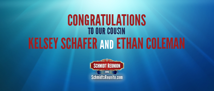 Congrats - Kelsey Schafer and Ethan Coleman