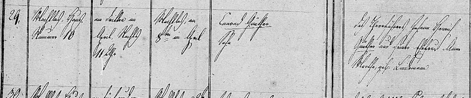 Conrad Günther baptism record 1833