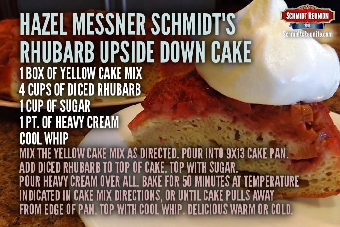 Rhubarb Upsidedown Cake Recipe