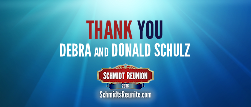 Thank You - Debra and Donald Schulz