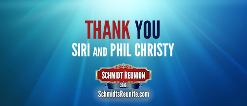 Thank You - Siri and Phil Christy