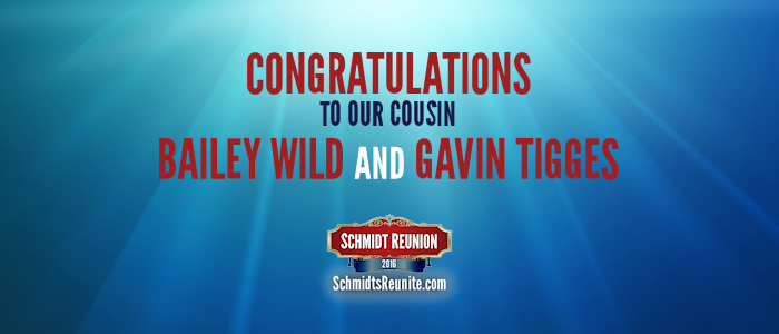 Congrats - Bailey and Gavin Tigges