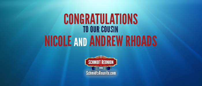 Congrats - Nicole and Andrew Rhoads