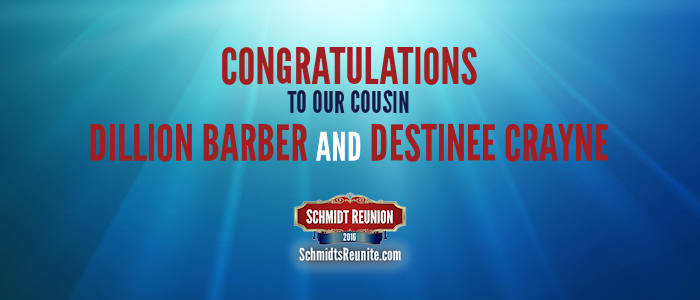 Congrats - Dillion Barber and Destinee Crayne