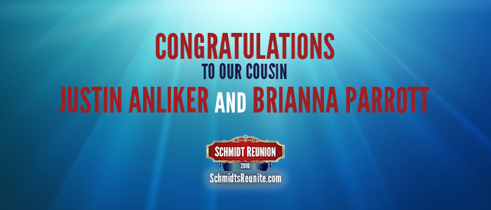 Congrats - Justin and Brianna Anliker