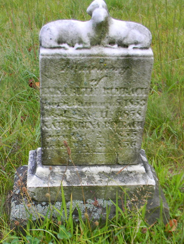 Elizabeth and Catherine Rimbach tombstone