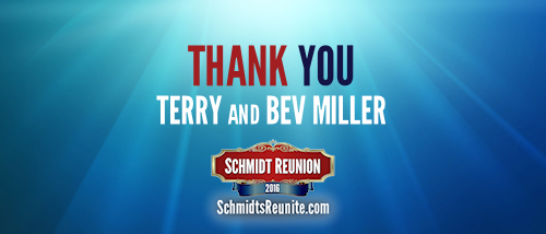 Thank You - Terry and Bev Miller