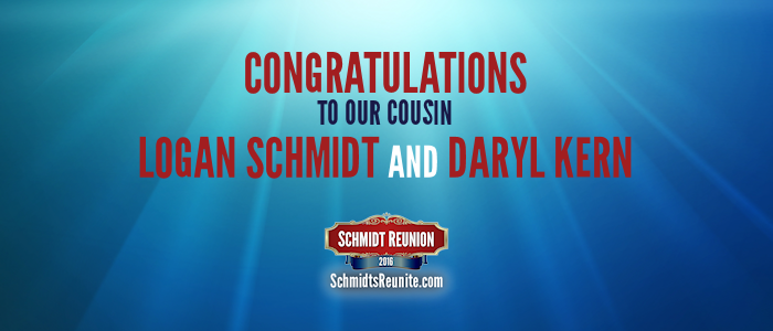 Congrats - Logan and Daryl Schmidt