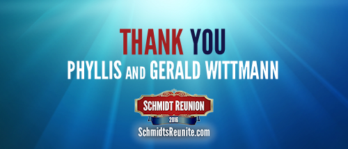 Thank You - Phyllis and Gerald Wittmann