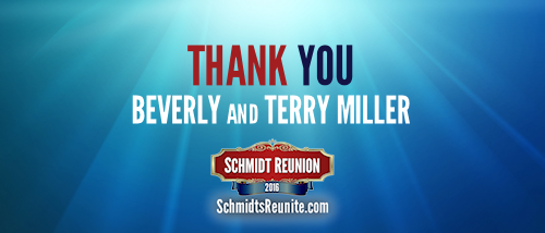 Thank You - Beverly and Terry Miller