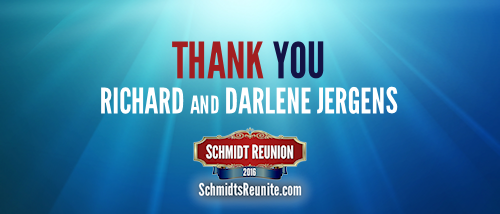 Thank You - Richard and Darlene Jergens