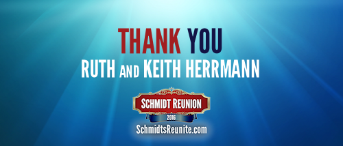 Thank You - Ruth and Keith Herrmann
